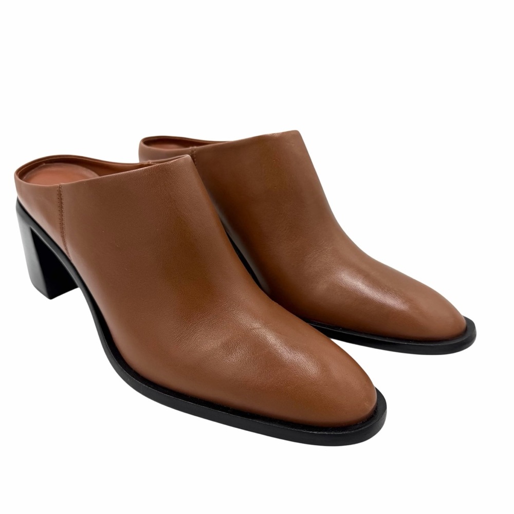 NEW Everlane Saddle Brown The Outlaw Mule Slide Heel in Size 10.5 - Picture 3 of 13
